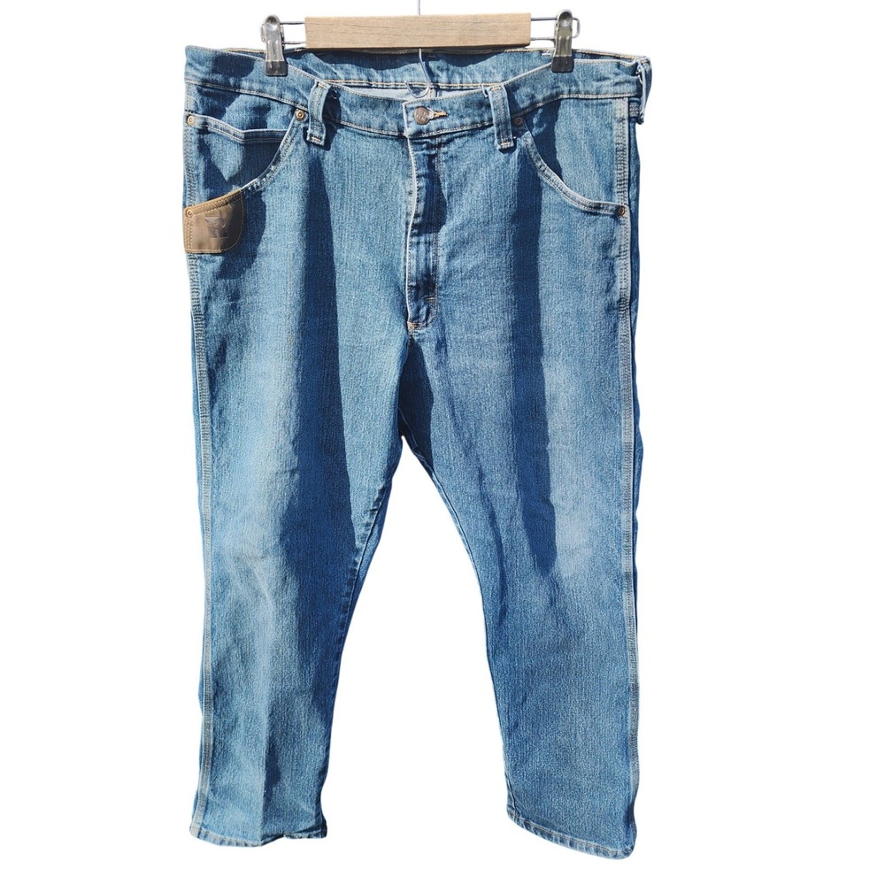 Wrangler RIGGS Workwear Mens 38x30 Relaxed Fit Jeans Blue Denim 103WAC5DT